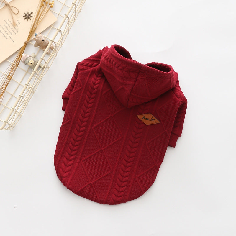 Knitted Cotton Pet Sweater – Soft Winter Pullover for Cats & Dogs