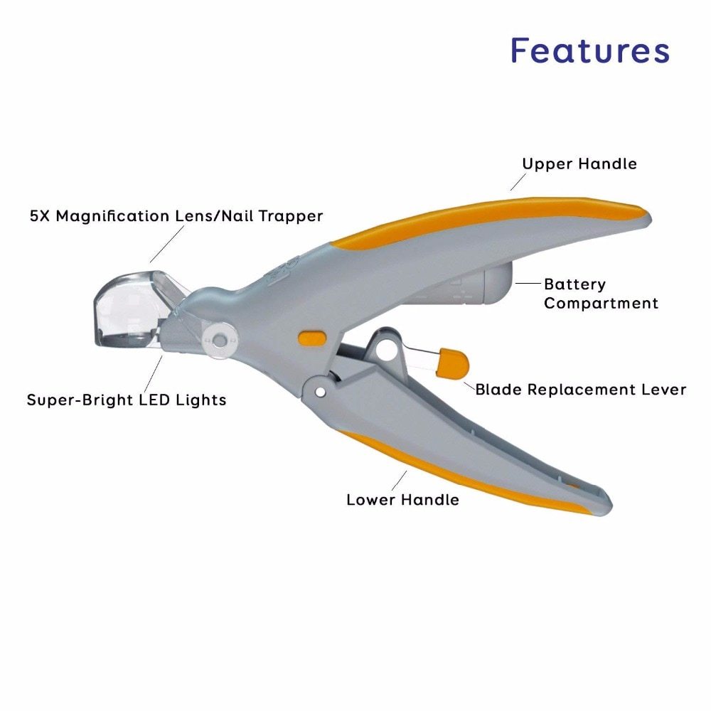 LED Pet Nail Clipper with Light, Magnifier & Safety Guard – For Dogs & Cats
