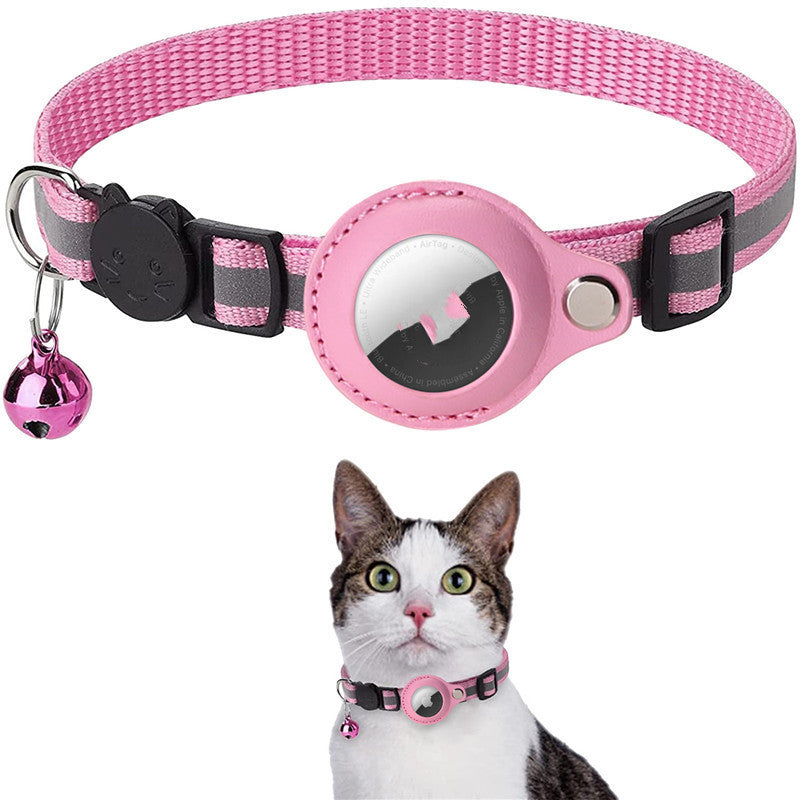 6-in-1 Reflective Pet Collar with AirTag Case – Waterproof, Breakaway, Colorful (No AirTag)