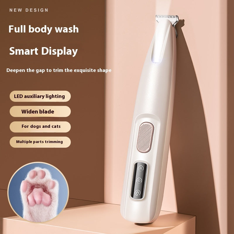 LED Pet Paw Trimmer – Silent, Skin-Safe & Waterproof Grooming Tool (18mm)