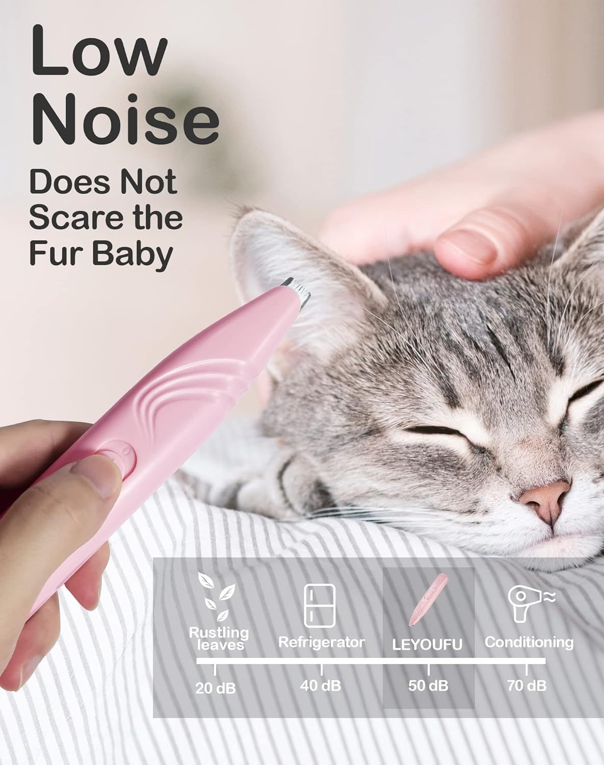 LED Paw Trimmer – Quiet Grooming Clipper for Cats & Dogs | Battery Powered & Compact