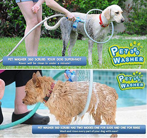 Automatic 360° Pet Bath Ring – Hands-Free Dog Shower Tool for Fast & Gentle Grooming