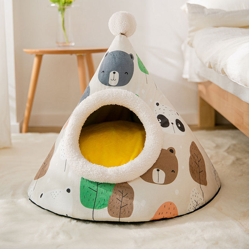 Triangle Cat Condo House – Cozy Bed & Stylish Cat Tent 🐱