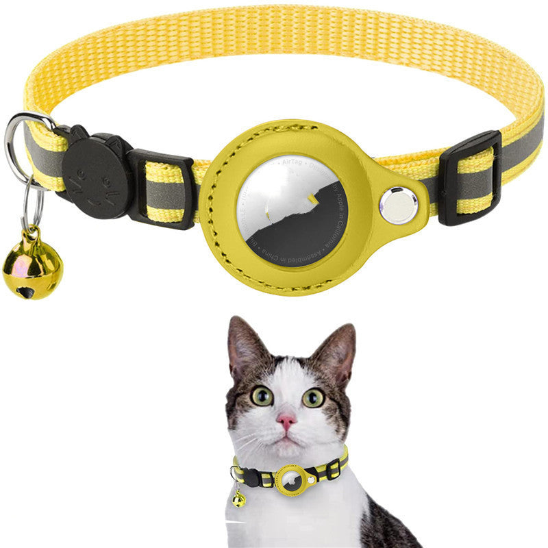 6-in-1 Reflective Pet Collar with AirTag Case – Waterproof, Breakaway, Colorful (No AirTag)