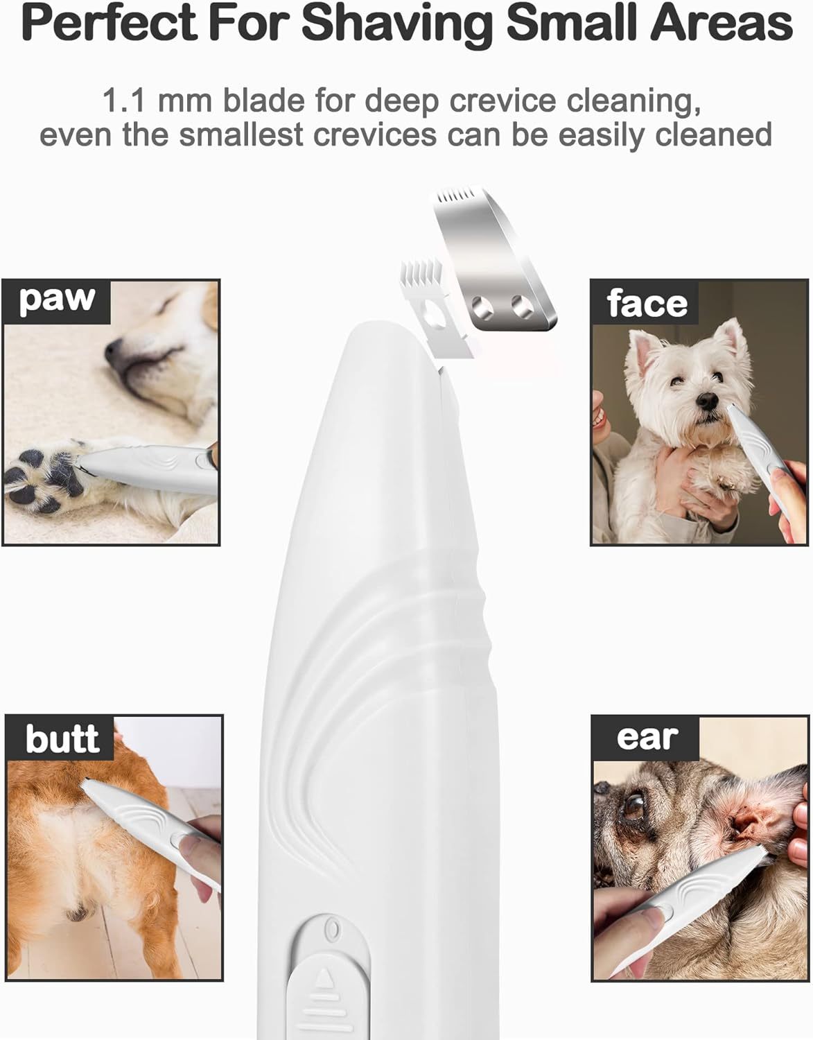 LED Paw Trimmer – Quiet Grooming Clipper for Cats & Dogs | Battery Powered & Compact