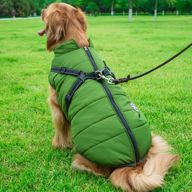 water-resistence Chest Back Integrated Cotton Vest Pet Winter Clothes