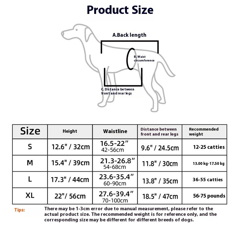 Full-Body Lift Harness for Dogs – Injury Recovery & Elderly Support