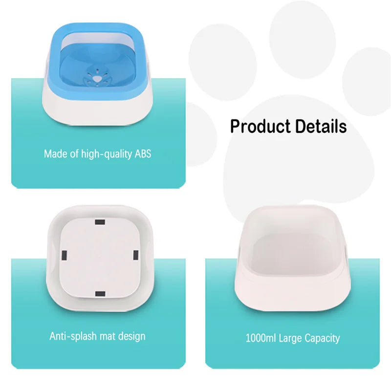 SmartSip Anti-Splash Pet Water Bowl (1L)