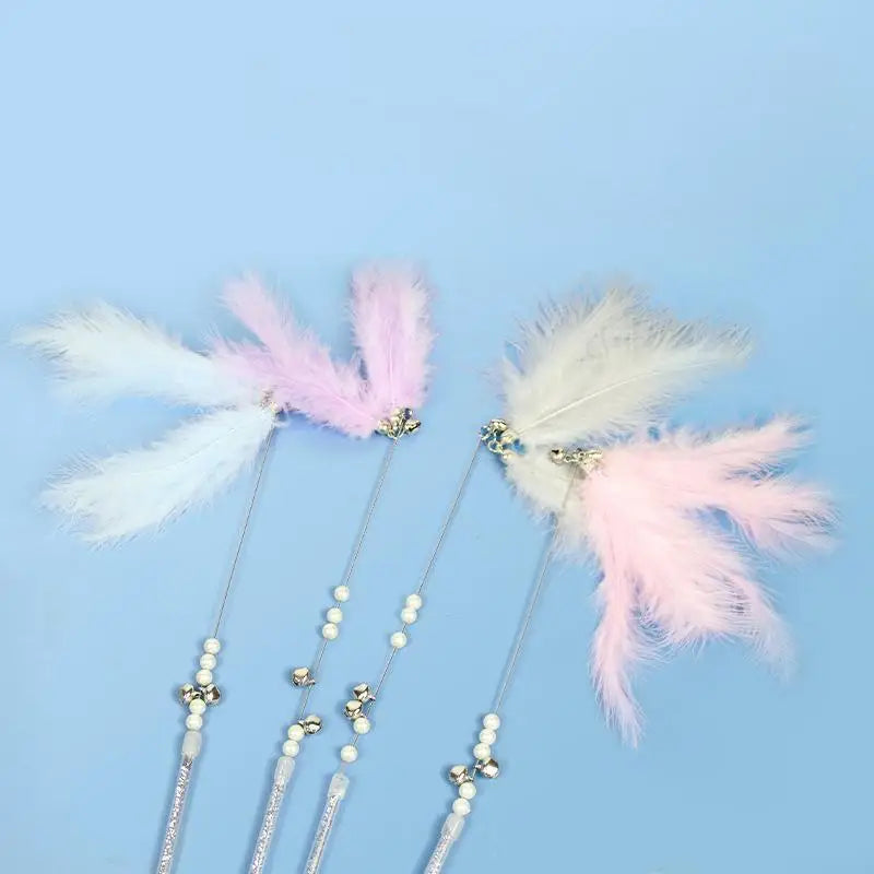 Toy for Kittens Entertaining Bell Feather Playful