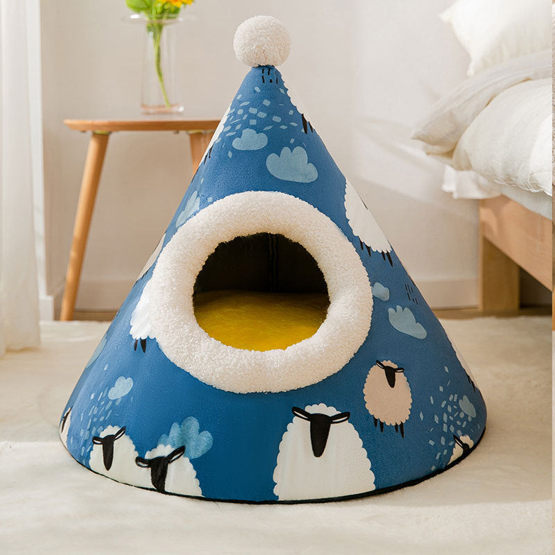 Triangle Cat Condo House – cozy indoor bed for cat