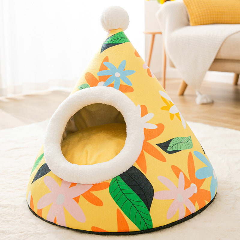 Triangle Cat Condo House – Cozy Bed & Stylish Cat Tent 🐱