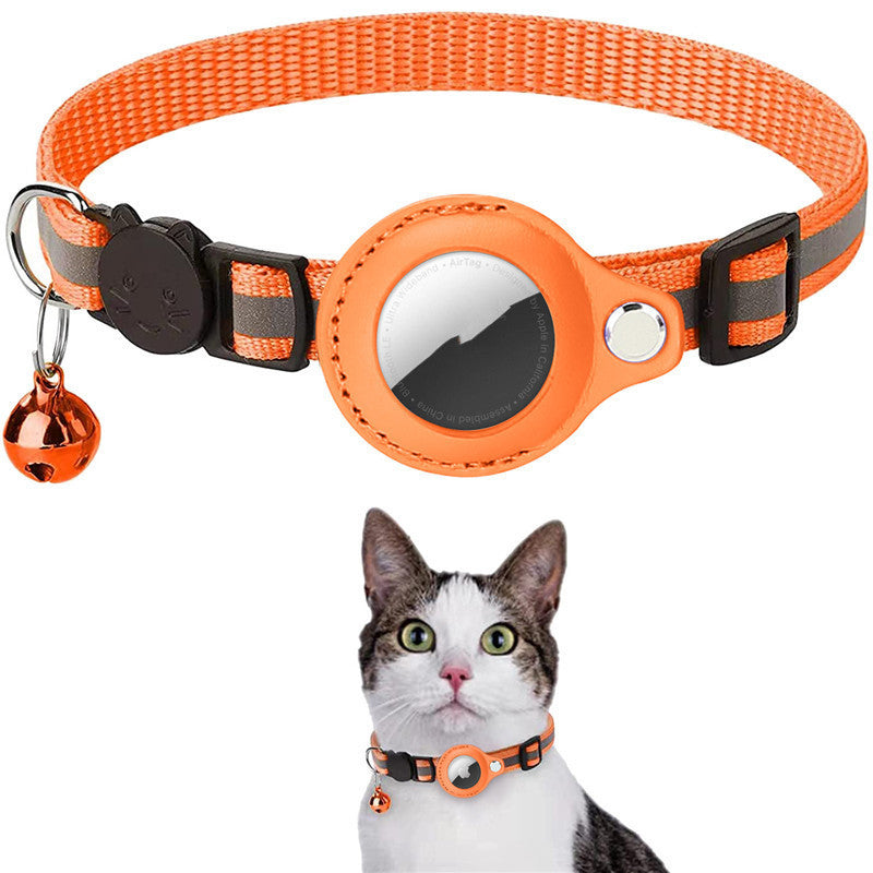 6-in-1 Reflective Pet Collar with AirTag Case – Waterproof, Breakaway, Colorful (No AirTag)