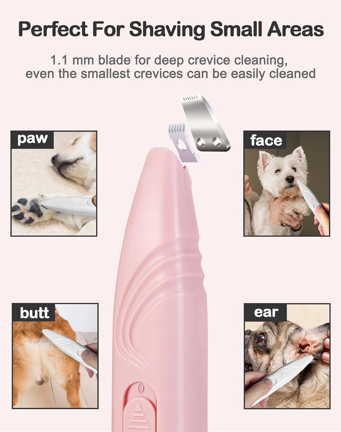 LED Paw Trimmer – Quiet Grooming Clipper for Cats & Dogs | Battery Powered & Compact