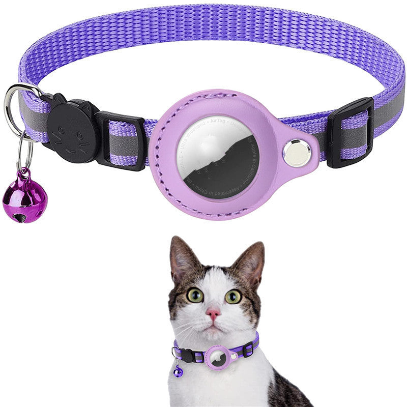 6-in-1 Reflective Pet Collar with AirTag Case – Waterproof, Breakaway, Colorful (No AirTag)