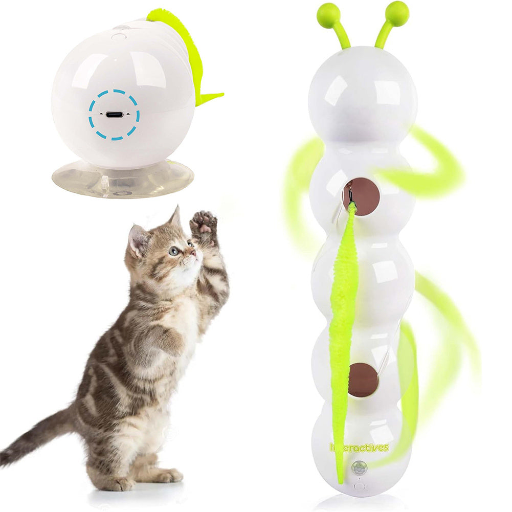 Teasing Cat Toy Automatic Activated Kitten Toy Rechargeable Smart Interactive