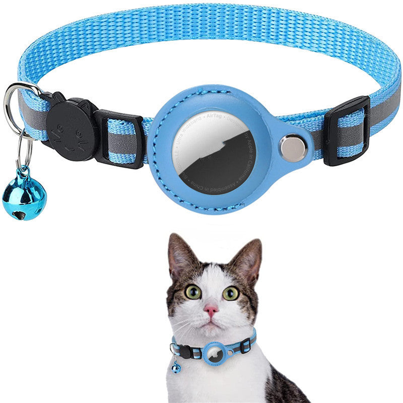 6-in-1 Reflective Pet Collar with AirTag Case – Waterproof, Breakaway, Colorful (No AirTag)