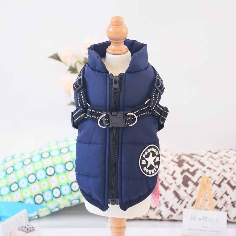 Waterproof Dog Coat With Harness – Warm Jacket for Small to Large Dogs