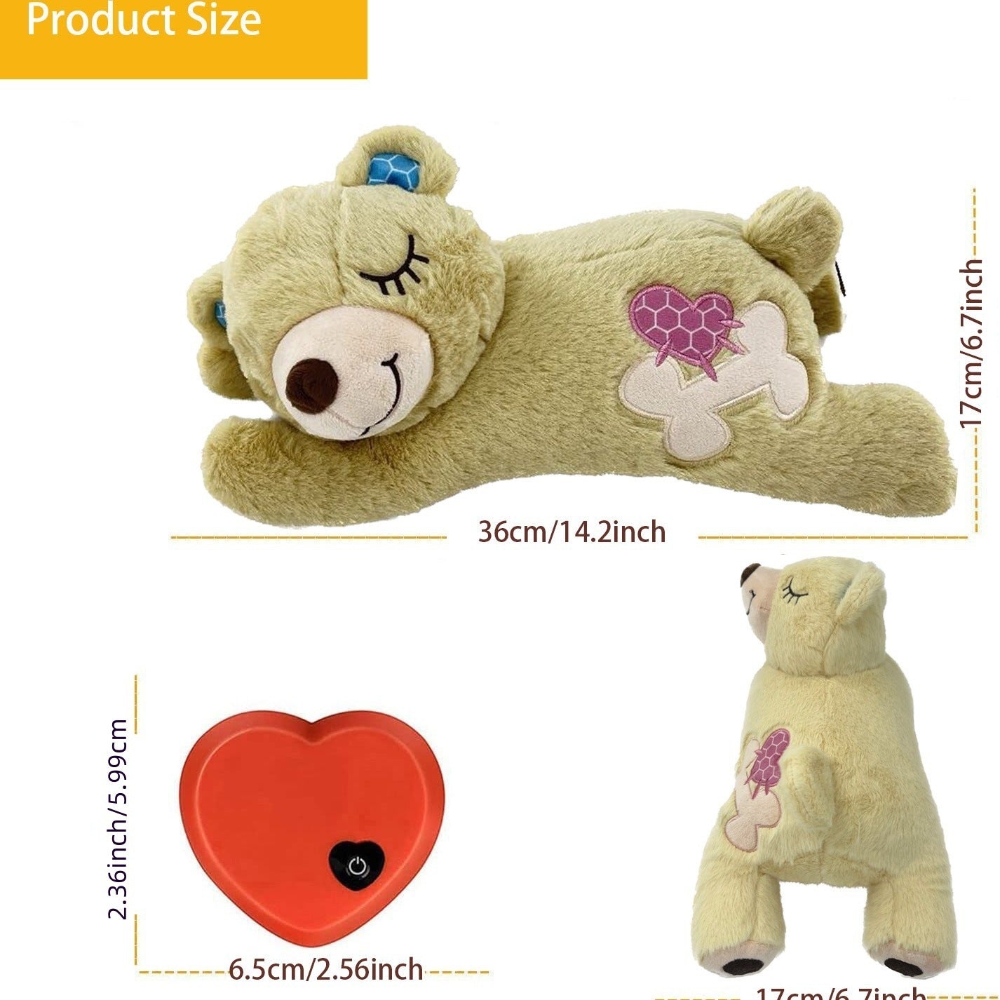 Pet Plush Heartbeat Doll Anxiety Accompany