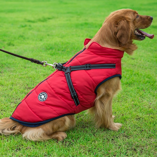 water-resistence Chest Back Integrated Cotton Vest Pet Winter Clothes
