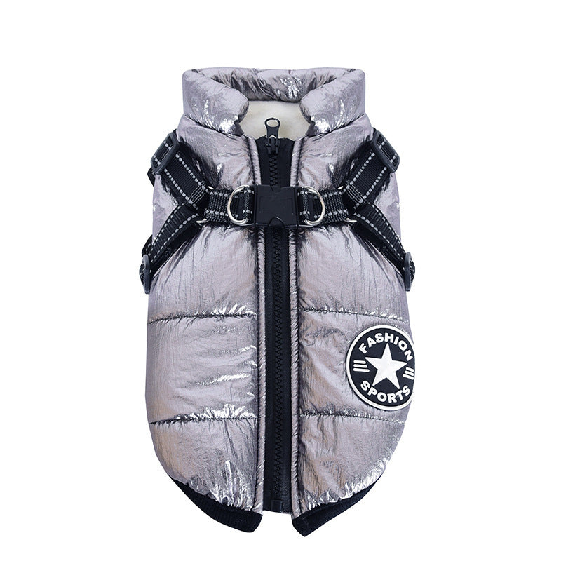 water-resistence Chest Back Integrated Cotton Vest Pet Winter Clothes