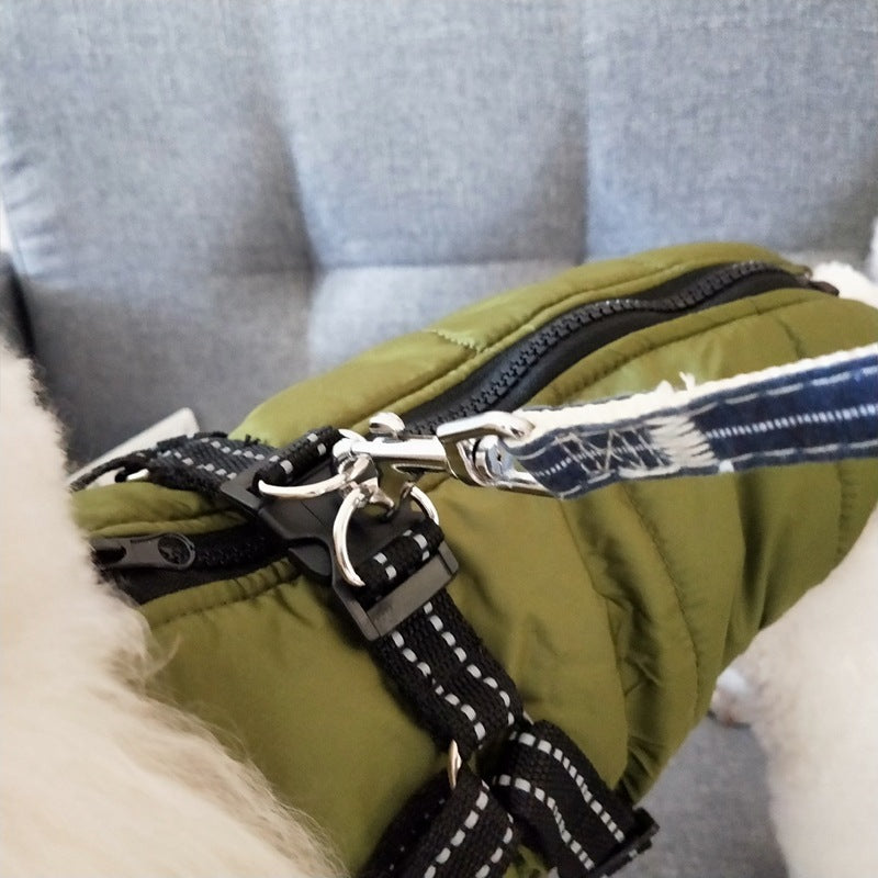 Waterproof Dog Coat With Harness – Warm Jacket for Small to Large Dogs