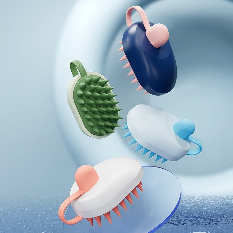 Soft Gel Shampoo Brush Household Bath Shampoo Brush Massager Pet Bath Brush