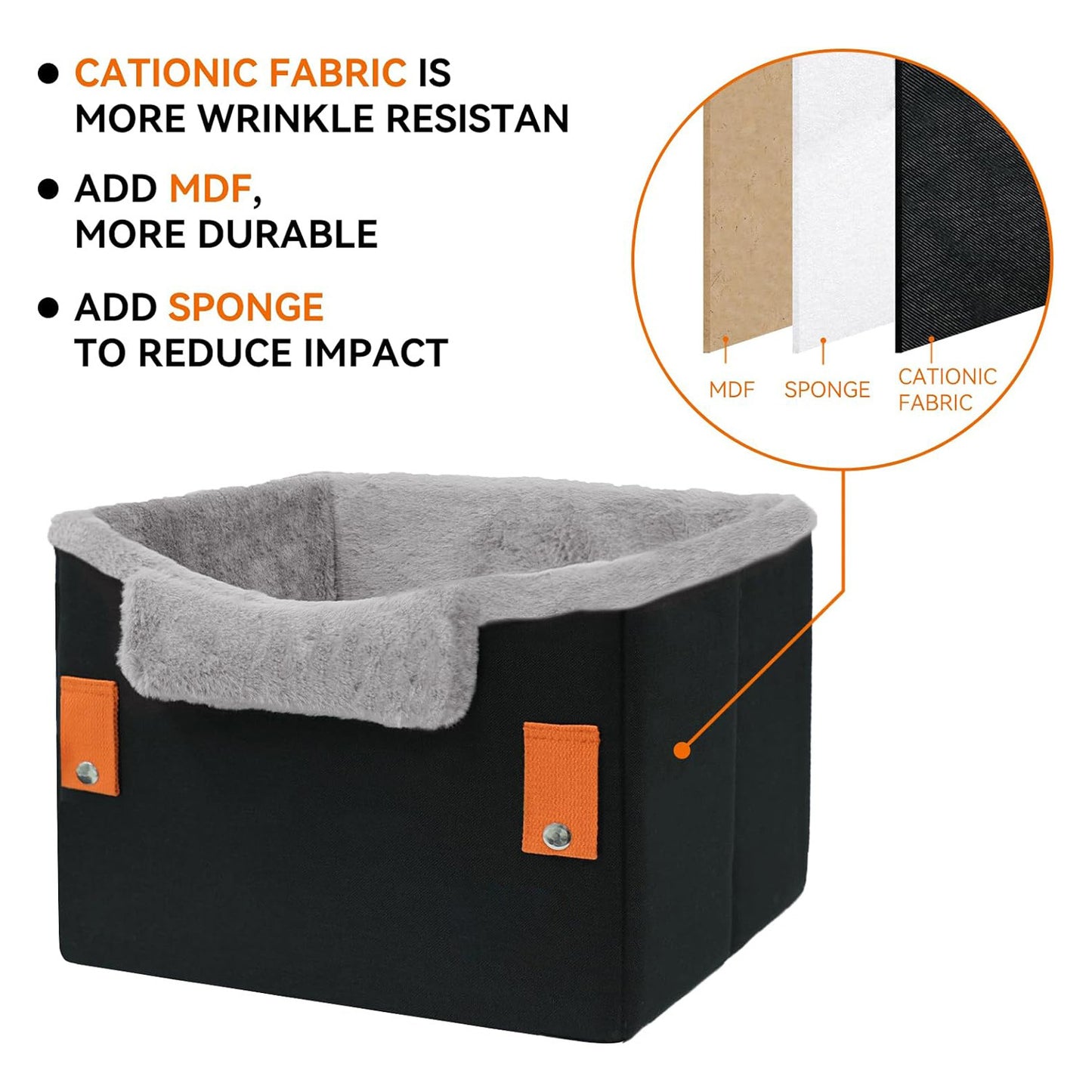 Portable Small Dog Car Seat – Dog Booster Seat for Travel with Clip-On Safety Leash