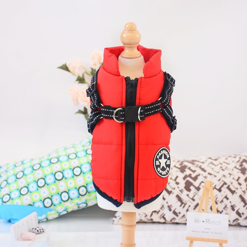 Waterproof Dog Coat With Harness – Warm Jacket for Small to Large Dogs