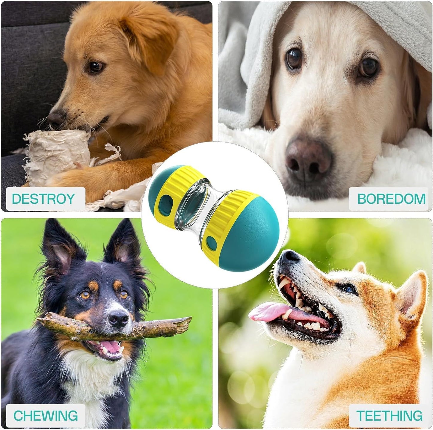 Slow Feeder Puppy Toy Food Puzzles Ball For Dogs  Promote Mind And Body Stimulation