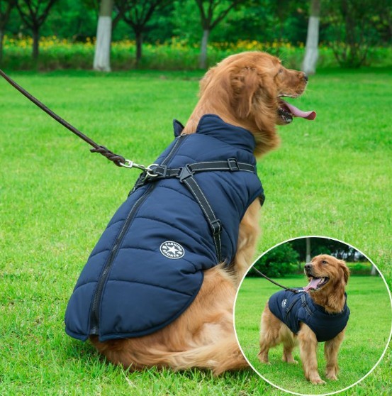water-resistence Chest Back Integrated Cotton Vest Pet Winter Clothes