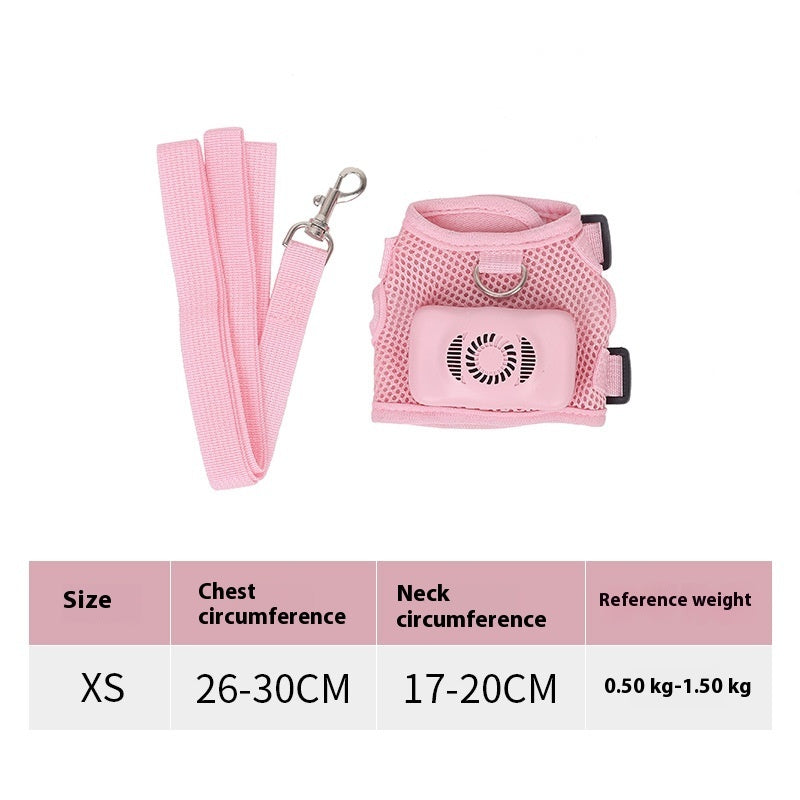 Dogs Breathable Vest Chest Strap Harness Air Conditioner Cooling