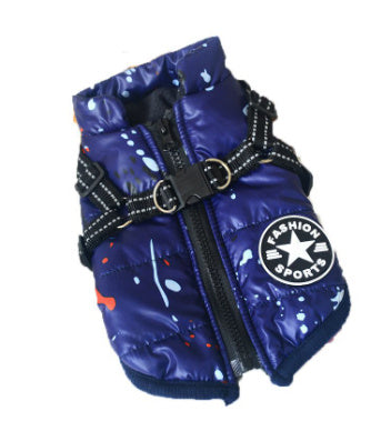 water-resistence Chest Back Integrated Cotton Vest Pet Winter Clothes