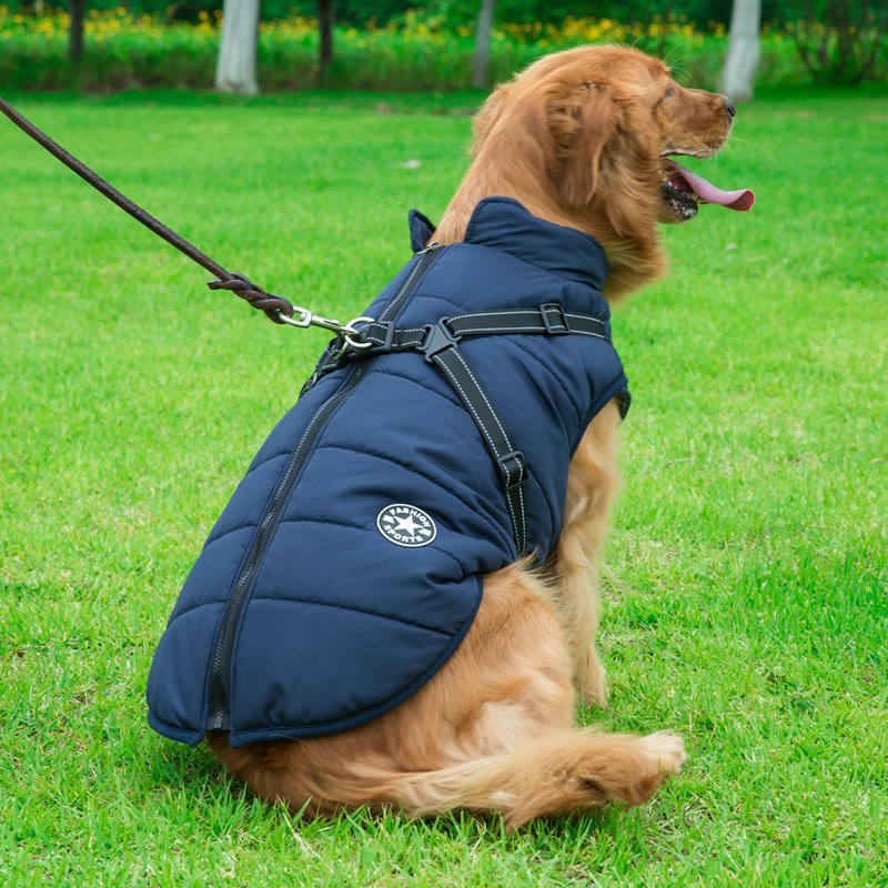 water-resistence Chest Back Integrated Cotton Vest Pet Winter Clothes