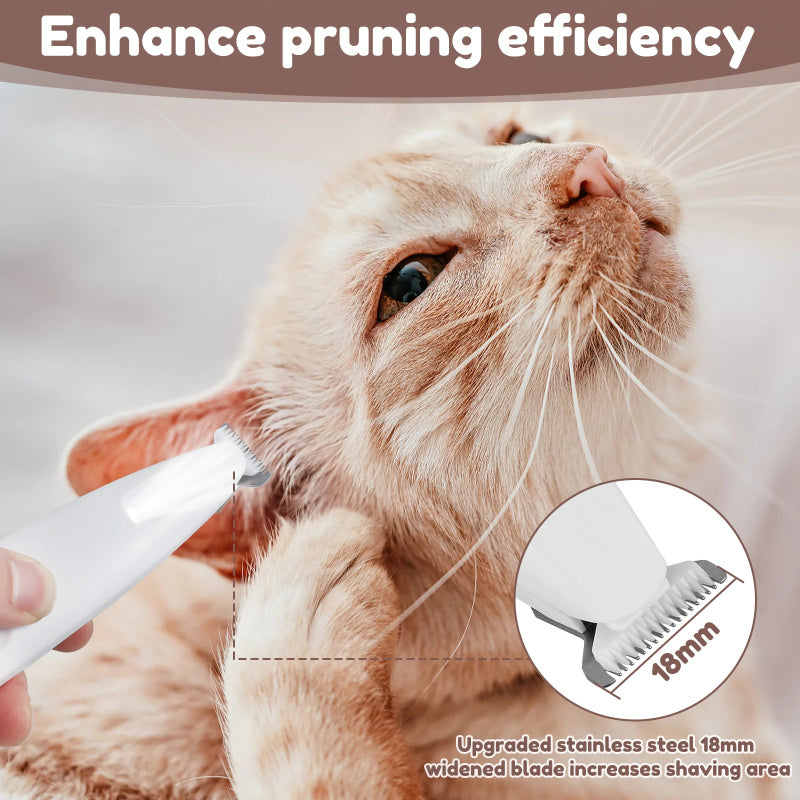 LED Pet Paw Trimmer – Silent, Skin-Safe & Waterproof Grooming Tool (18mm)
