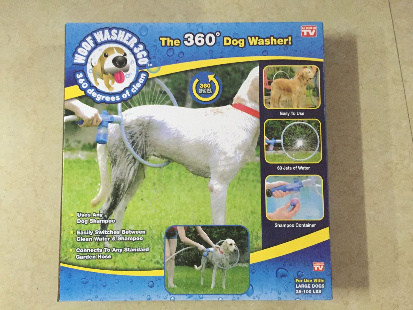 Automatic 360° Pet Bath Ring – Hands-Free Dog Shower Tool for Fast & Gentle Grooming