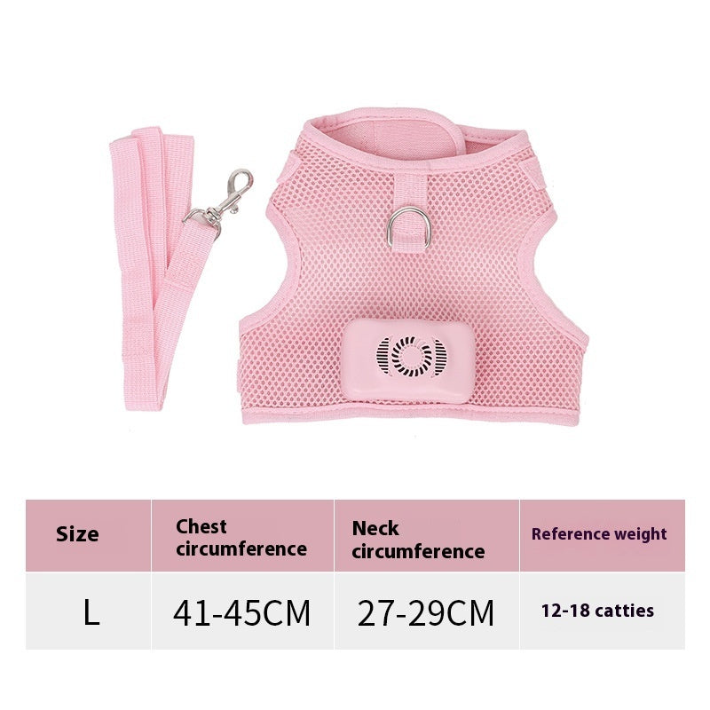 Dogs Breathable Vest Chest Strap Harness Air Conditioner Cooling