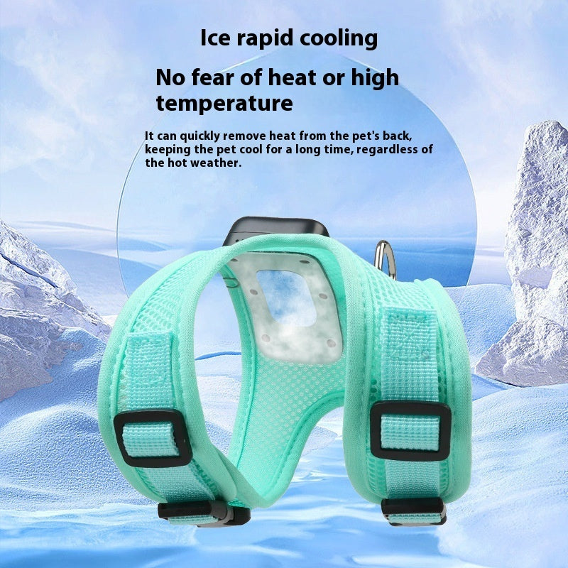 Dogs Breathable Vest Chest Strap Harness Air Conditioner Cooling