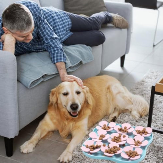 Slow Feeder Dog Bowls Silicone Slow Feeder Lick Down Eating Pet Calming Mat Anxiety Relief Training Wet Food Lick Pad With Suction Cup Interactive Feed Game Toy All Breed Dogs