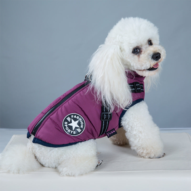 Waterproof Dog Coat With Harness – Warm Jacket for Small to Large Dogs
