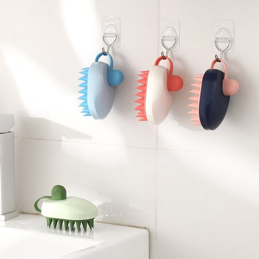 Soft Gel Shampoo Brush Household Bath Shampoo Brush Massager Pet Bath Brush