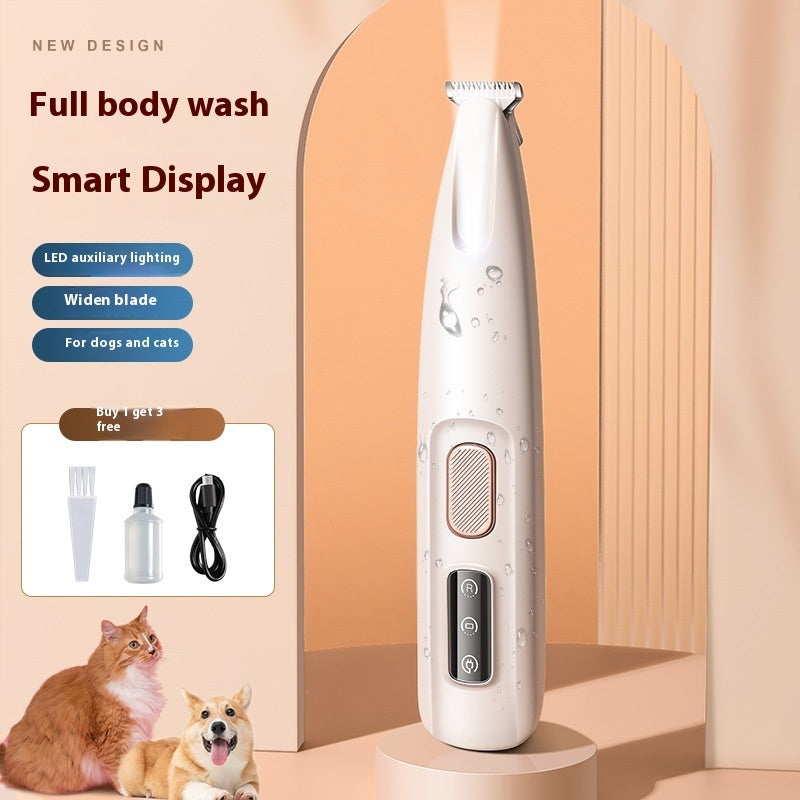 LED Pet Paw Trimmer – Silent, Skin-Safe & Waterproof Grooming Tool (18mm)