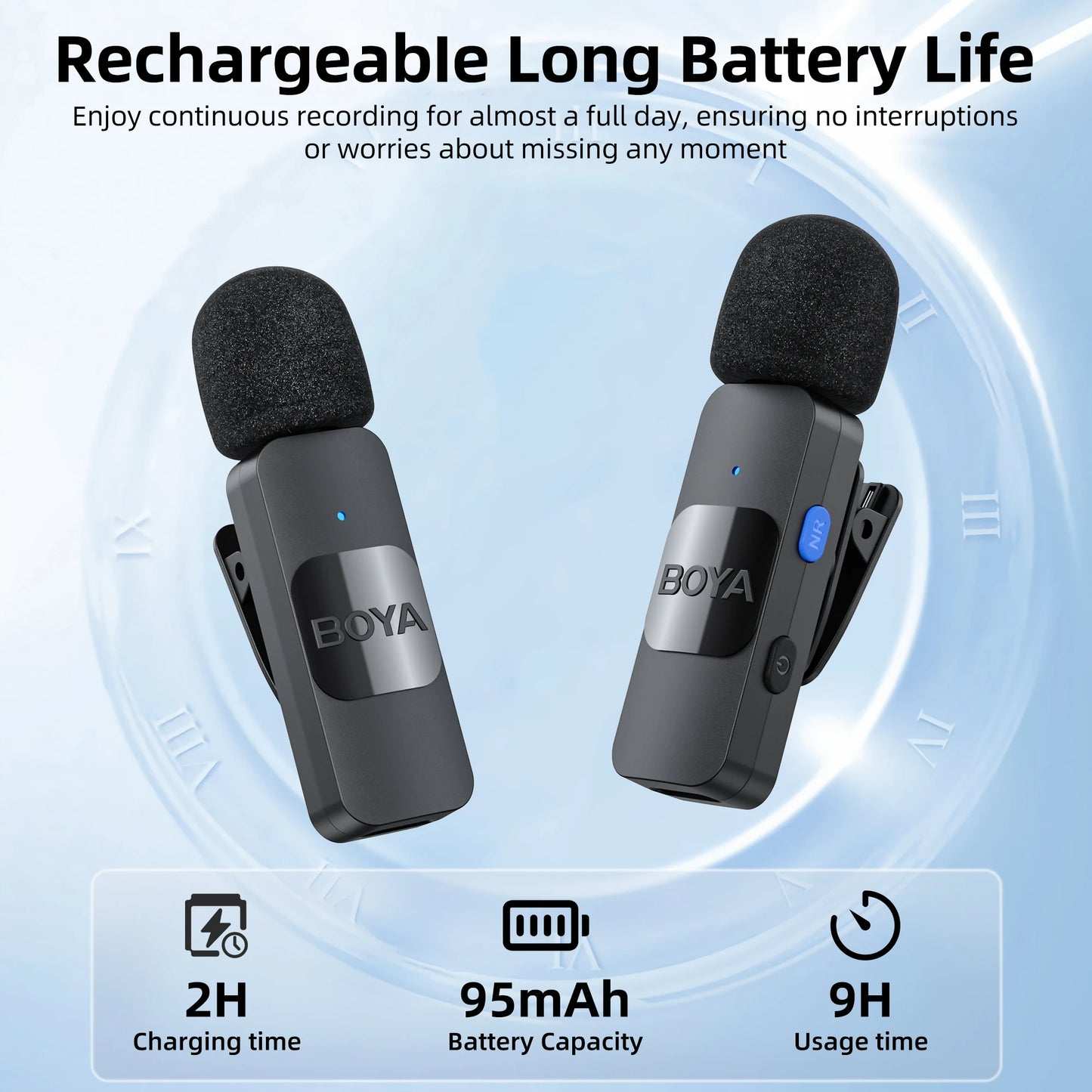 BOYA BY-V Pro: Mini micrófono de solapa inalámbrico