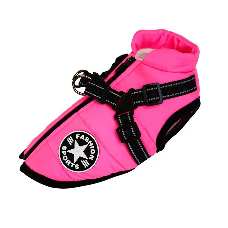Waterproof Dog Coat With Harness – Warm Jacket for Small to Large Dogs