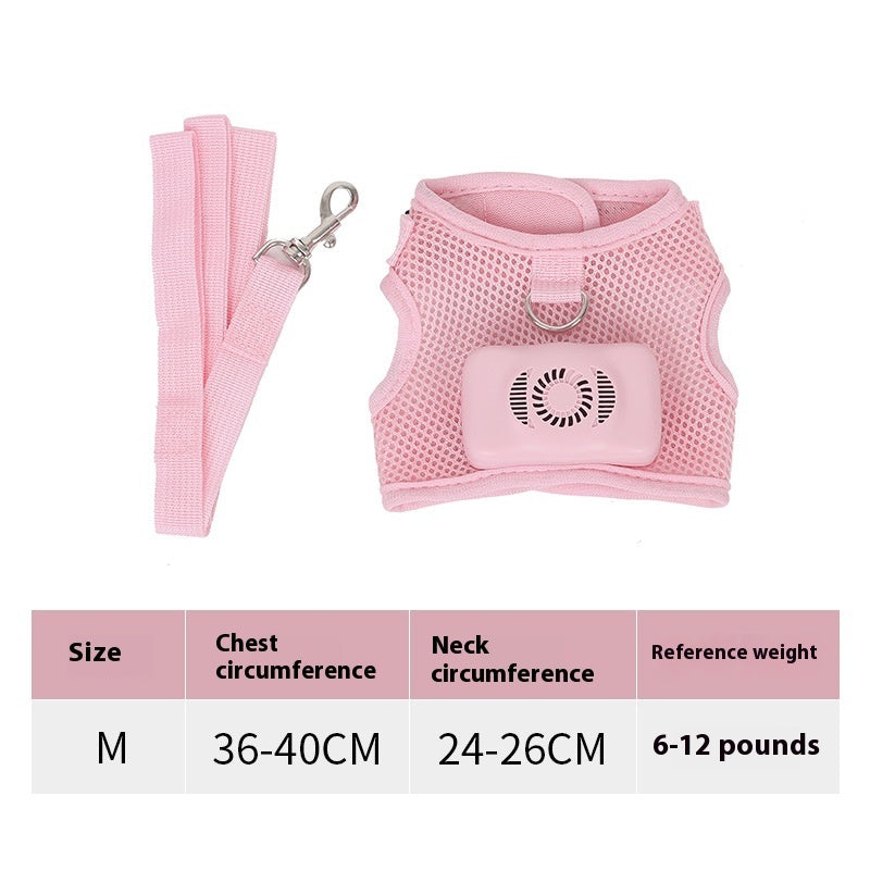 Dogs Breathable Vest Chest Strap Harness Air Conditioner Cooling