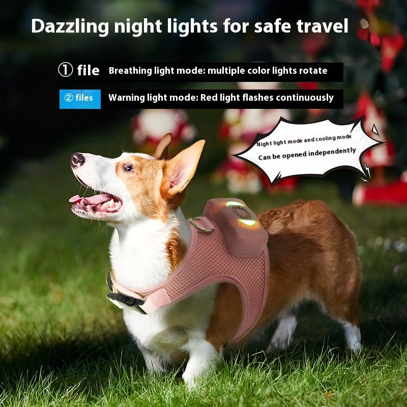 Dogs Breathable Vest Chest Strap Harness Air Conditioner Cooling