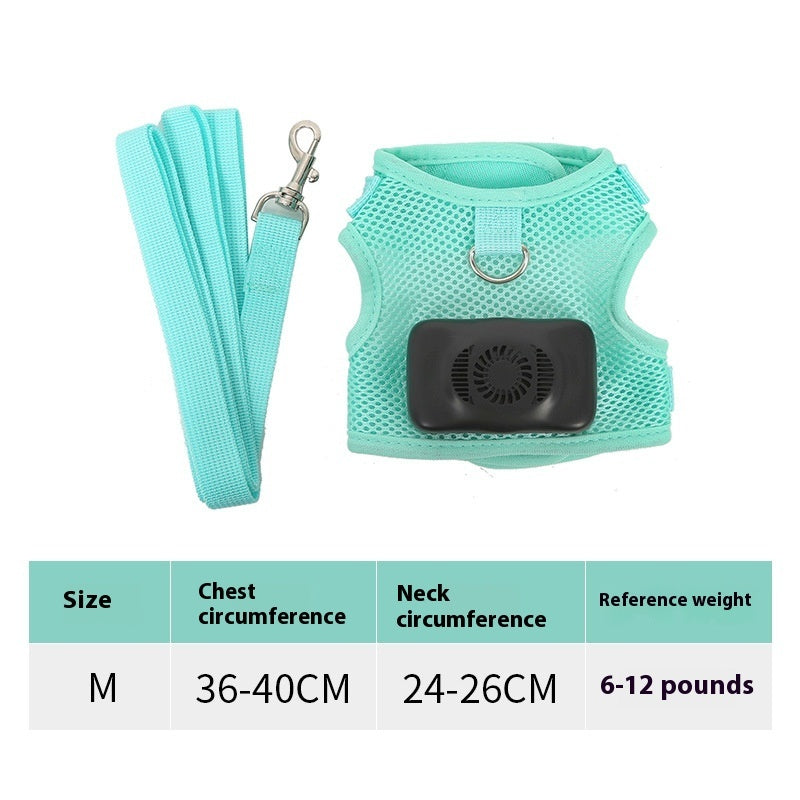 Dogs Breathable Vest Chest Strap Harness Air Conditioner Cooling
