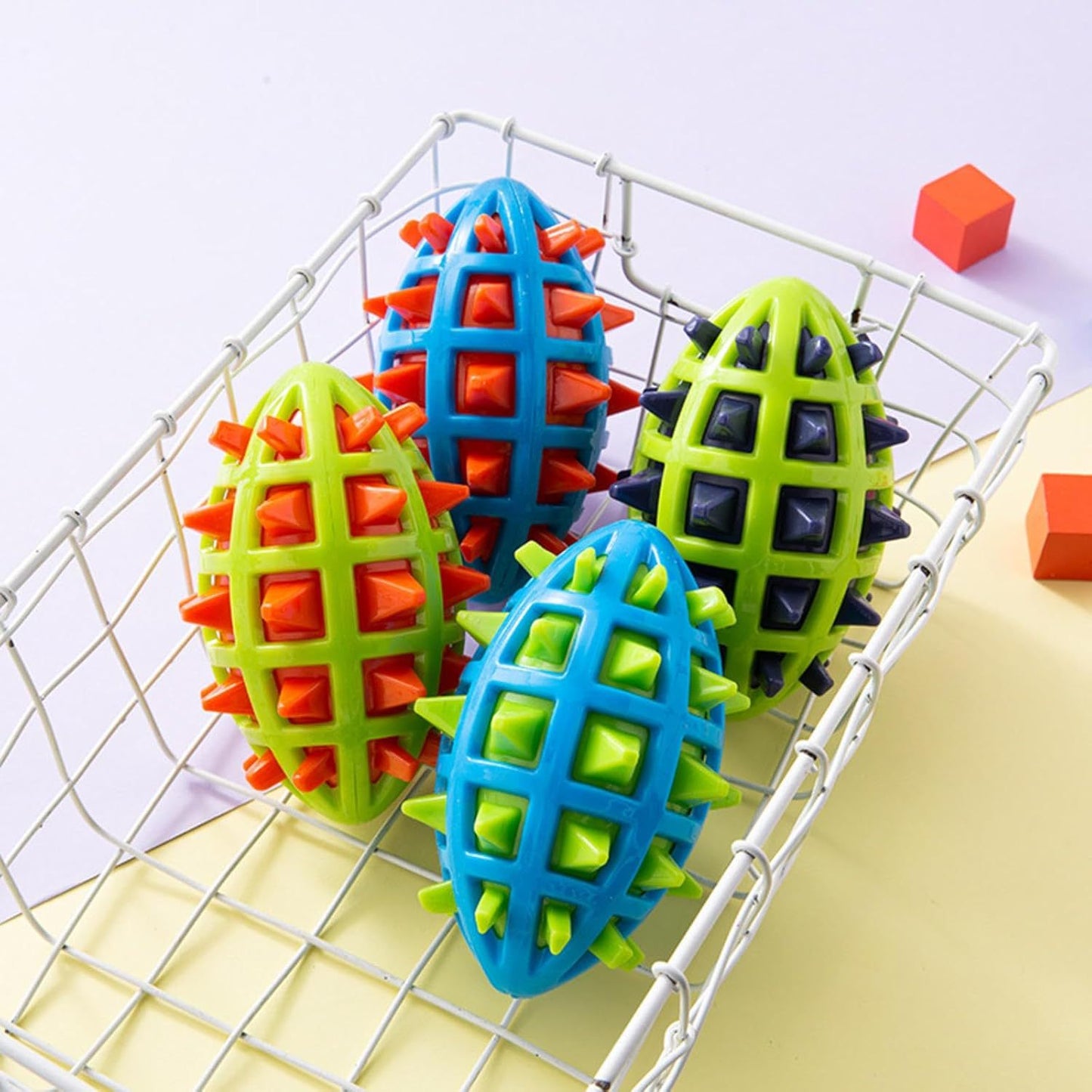 Pet Sounding Dog Teether Ball Indestructible Dog Toys For Aggressive Chewers Cleans Dogs Teeth Dog Throwing Game Anxiety Relief Interactive Dog Toys