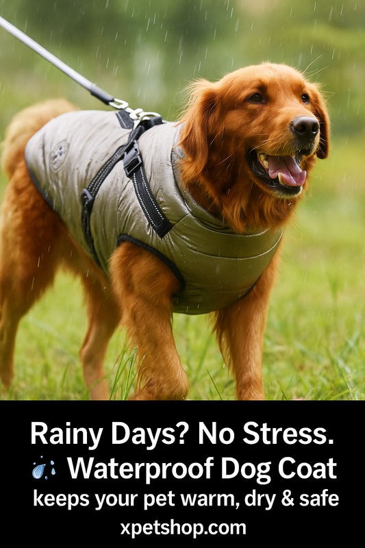 Waterproof Dog Coat With Harness – Warm Jacket for Small to Large Dogs