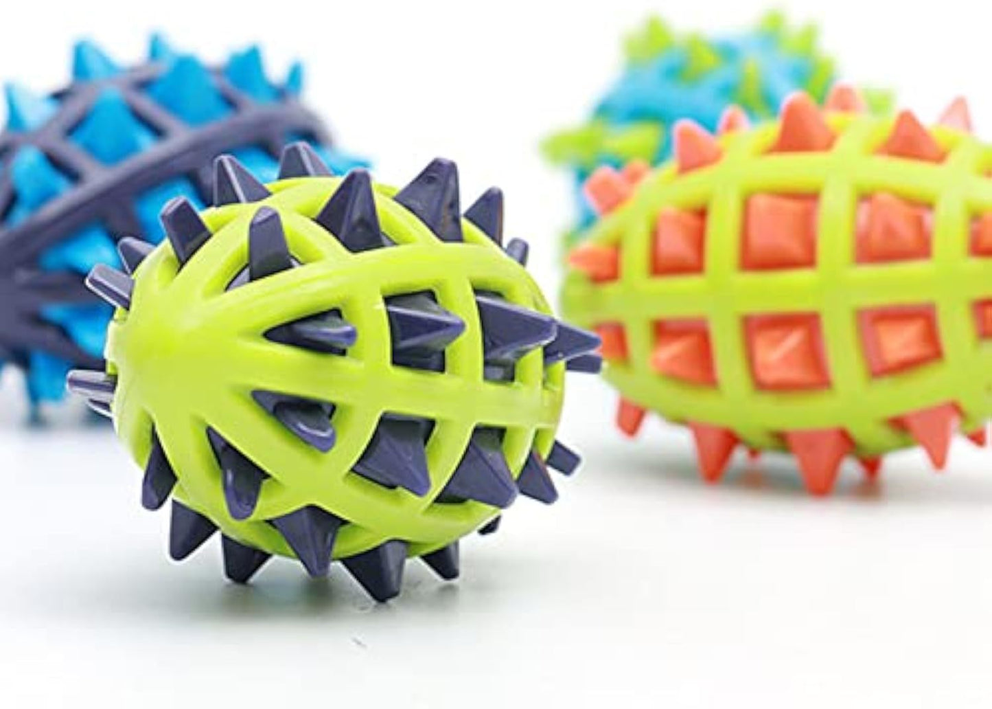 Pet Sounding Dog Teether Ball Indestructible Dog Toys For Aggressive Chewers Cleans Dogs Teeth Dog Throwing Game Anxiety Relief Interactive Dog Toys