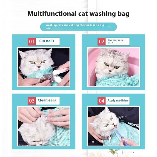 ✂️ Cat Grooming Bag – Safe Grooming Made Easy